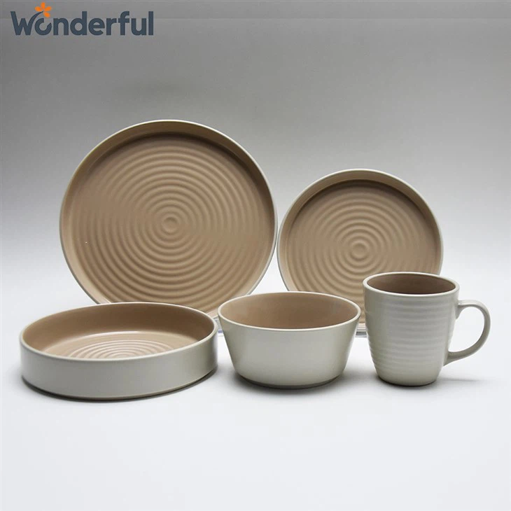 New Design Embossed Dinnerware Set factory