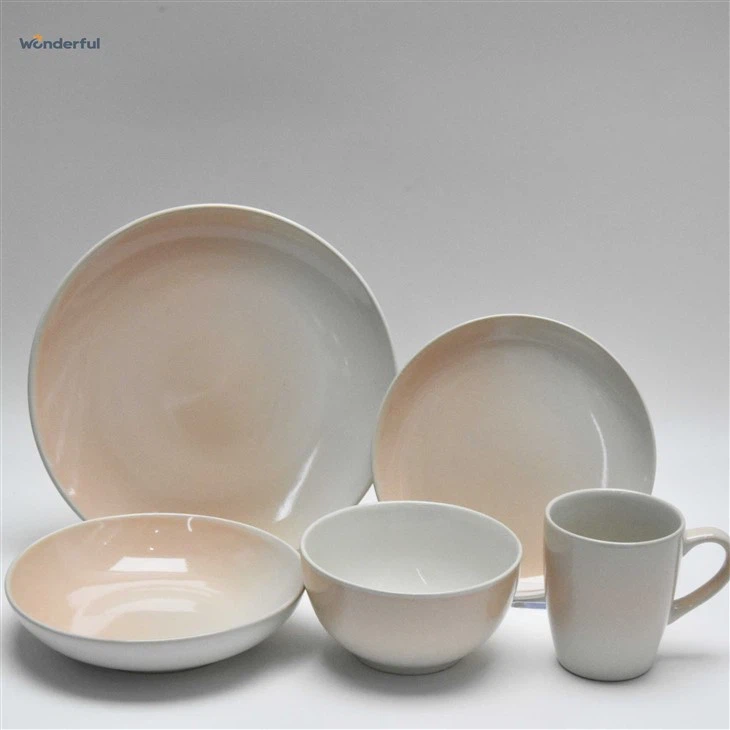 Pink Gradient Ceramic Dinnerware Set Pink Gradient Ceramic Dinnerware Set