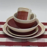 16pcs লাল আঁকা সিরামিক ডিনারওয়ার সেট