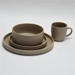 ক্লাসিক ব্রাউন এমবসড স্টোনওয়্যার সেট