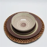 মার্জিত বেগুনি আঁকা সিরামিক ডিনার সেট