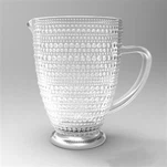 হ্যান্ডেল সহ এমবসড গ্লাস কাপ