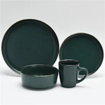 গোল্ড ট্রিম সঙ্গে সবুজ স্টোনওয়্যার সেট