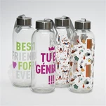 ঢাকনা সহ জুস কাচের বোতল