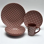 লাল সিরামিক ডিনারওয়ার