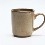 উপহারের জন্য পাইকারি প্লেইন ব্রাউন রিঅ্যাকটিভ গ্লেজ সিরামিক মগ