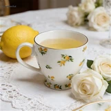 বিস্ময়কর সাইট্রাস গ্রোভ ফুটেড সিরামিক মগ