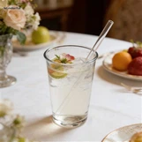 স্ট্র দিয়ে বিস্ময়কর ফ্লারেড রিম ক্লিয়ার গ্লাস টাম্বলার